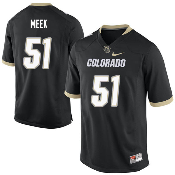 Men #51 Bryan Meek Colorado Buffaloes College Football Jerseys Sale-Black